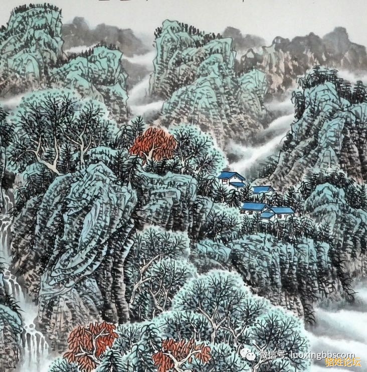 (骆阳叶山水画)一个画家的一生要经历多少坎坷?