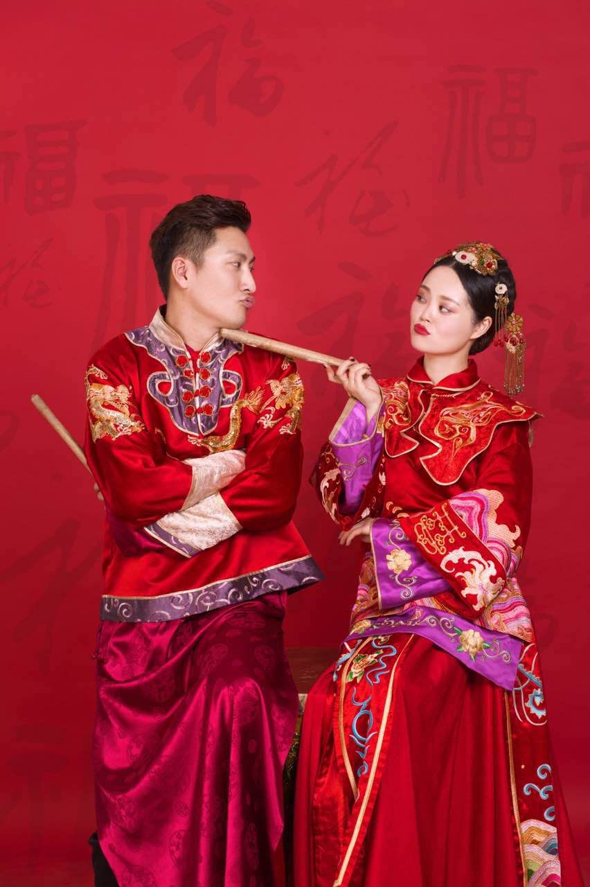 古徽州古装骑马抬花轿婚礼,新郎张玉龙,新娘方夏颖航拍无人机直播