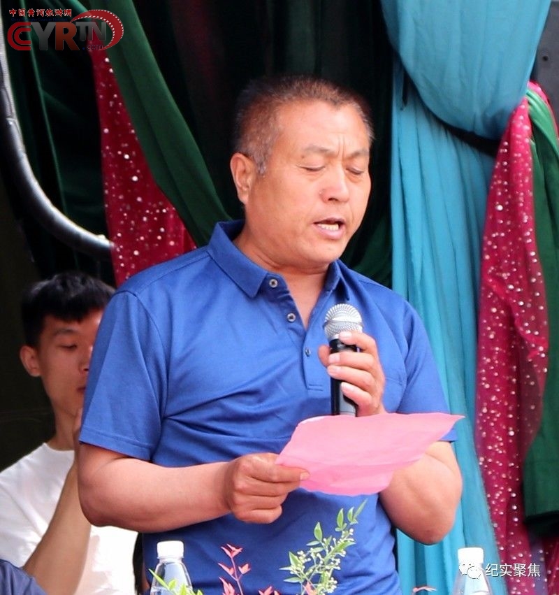 南乔村党支部书记张银生致辞