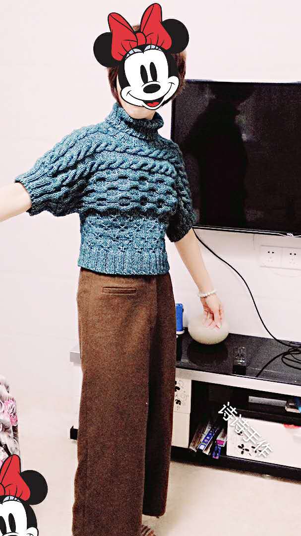 高领套头横织毛衣效果如何